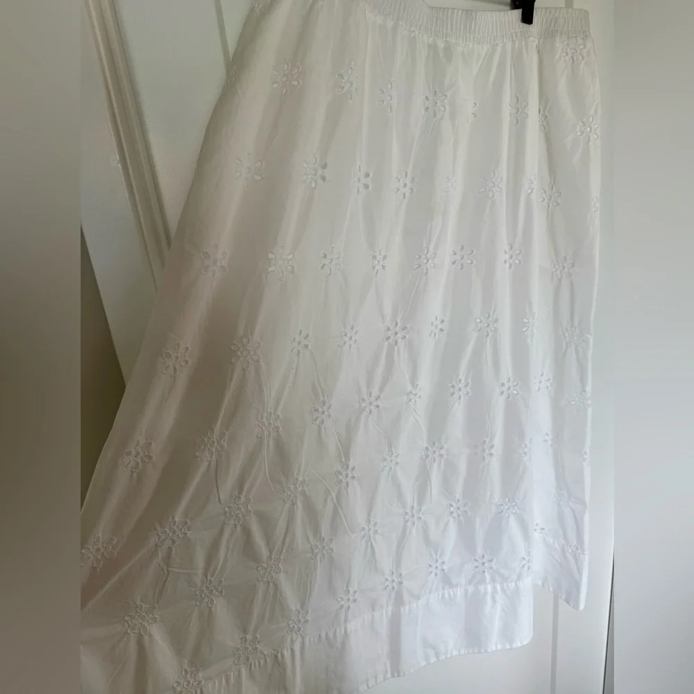 A New Day White Pleated Maxi Skirt Casual Resort Wear - Picture 4 of 7